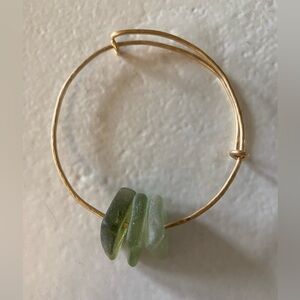 14GF Bangle with Seaglass